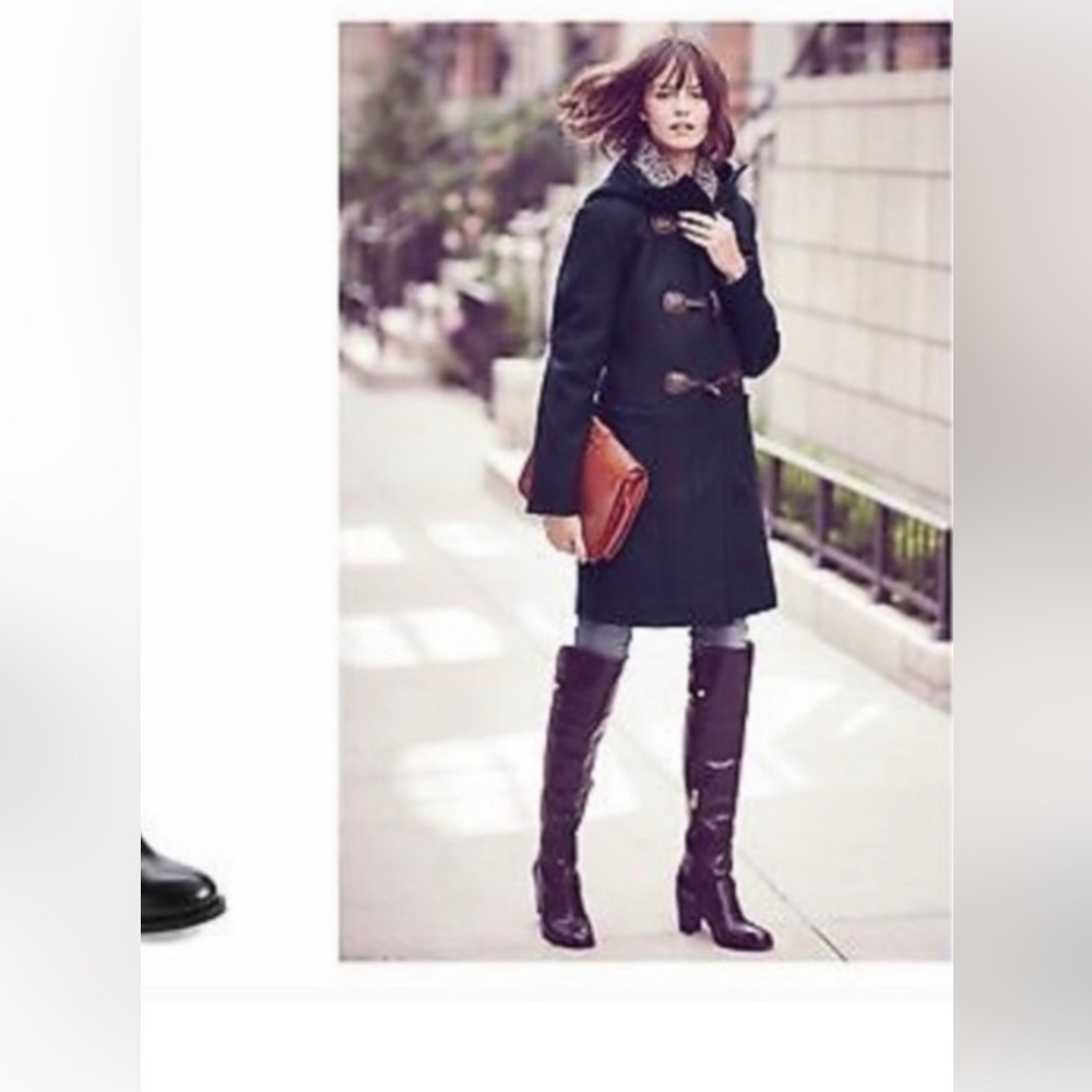 Louise et cie black leather over the knee boots
